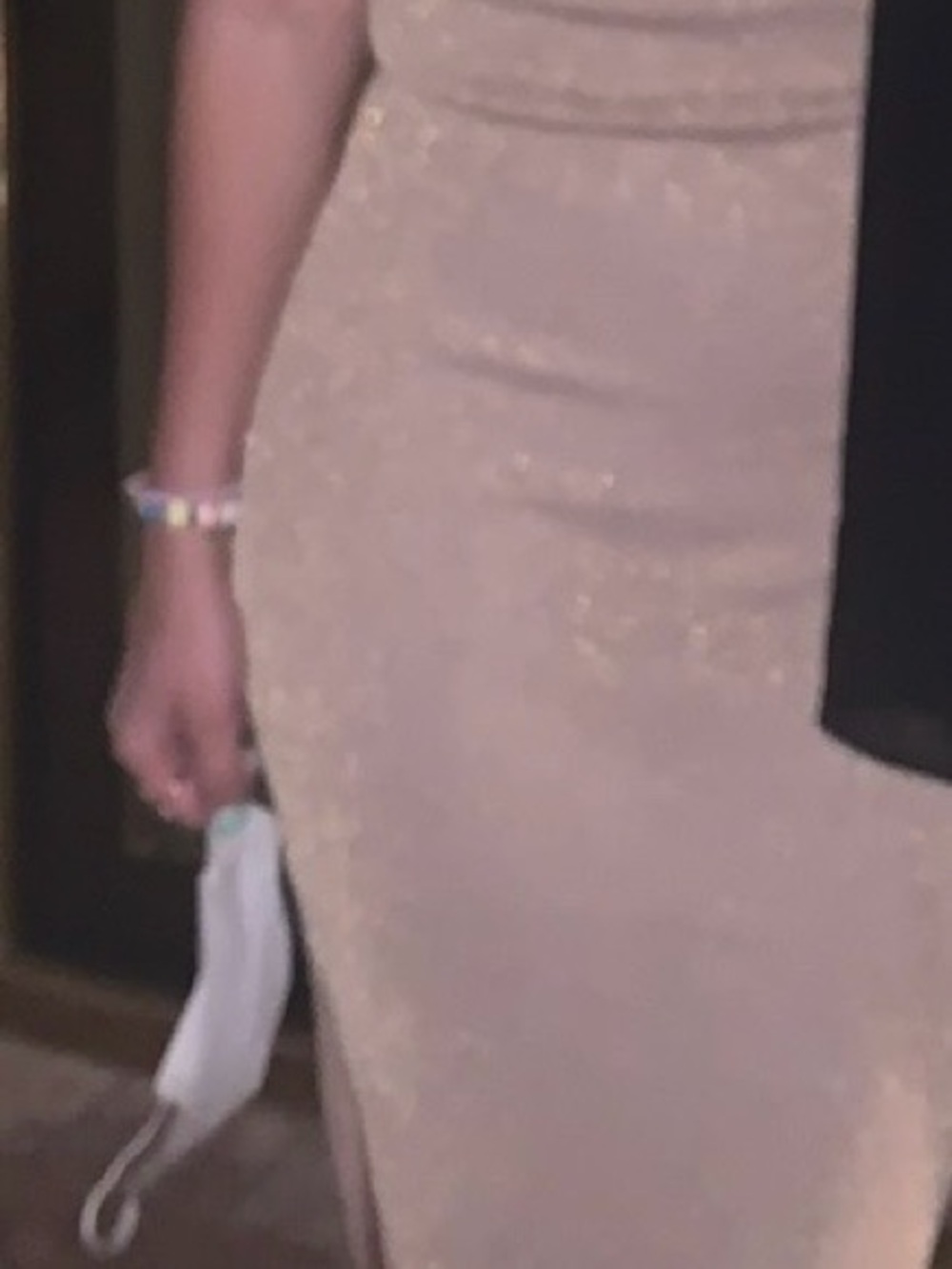 superdown Nude Sparkle Bodycon Dress